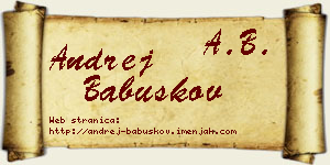 Andrej Babuškov vizit kartica